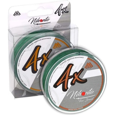 Mikado Pletená Šňůra Nihonto Fine Braid Zelená 150 m 0,35 mm/33,4 kg