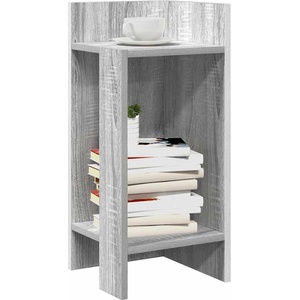 vidaXL Странични маси с рафт, 2 бр, сив сонома, 25, 5x27x60 см (858553)