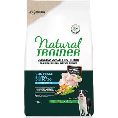 Natural Trainer Selected Quality Nutrition Adult Medium & Maxi White Fish 10 kg