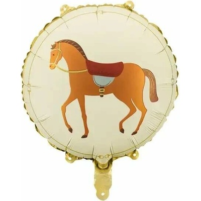 PartyDeco Kruh kůň 45cm fóliový balónek