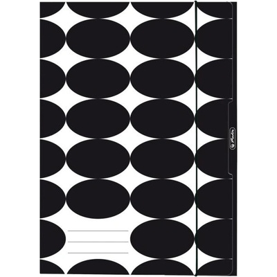 Kartónový obal s gumičkou A4 Herlitz Just Black