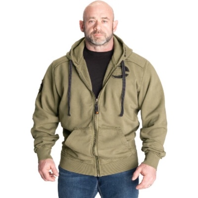 Gasp PRO GYM HOOD ACID WASHED GREEN mikina s kapucňou vypraná zelená