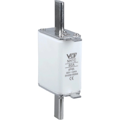 Pojistková vložka VCX NH1C průmyslová zpožděná / 500V / 50A / 120kA; VCX-NH1C50A