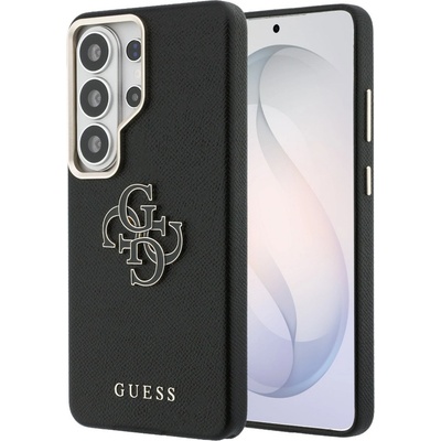 GUESS Гръб Guess за Samsung Galaxy S26 Ultra, PU, 4G Resin, Metal Logo - Черен