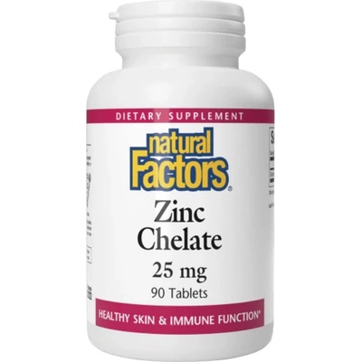 Natural Factors Zinc Chelate 25 mg, 90 Tablets