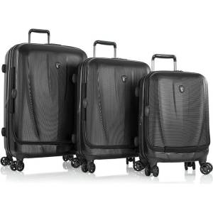 HEYS Vantage Smart Luggage S, M, L Black - sada 3 kufrů