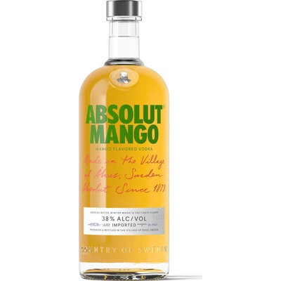 Vodka Absolut Mango 38% 1 l (holá láhev)