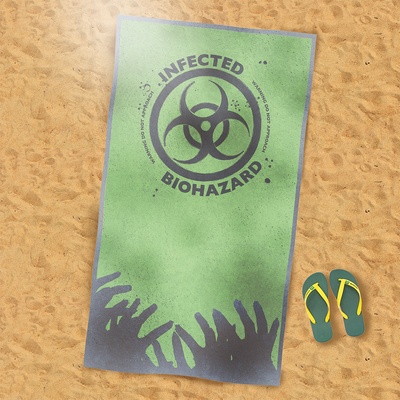 Oliphant Плажна Кърпа с Душ-гел Зомби (160 x 90см. )