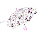 Dáždniky Minnie mouse deštník dívčí průhledný růžový