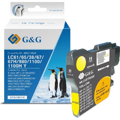 Compatible Глава за BROTHER LC-980Y / LC-1100Y - Yellow - G&G (NP-B-0061Y)