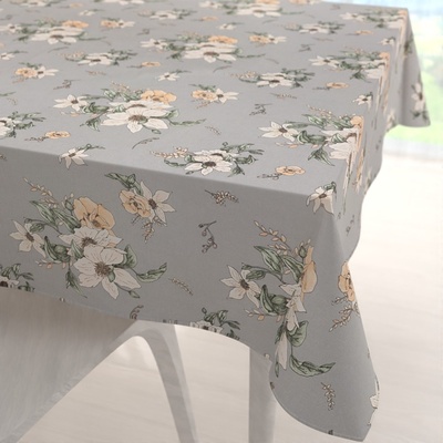 Biante bavlna čtvercový ubrus Sandra SA-465 Oranžové květy na šedém 60x60cm