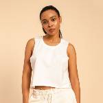 GymBeam BeastPink Дамски потник Serenity Tank Top Ivory XS