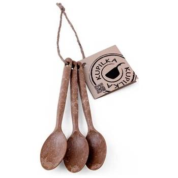 KUPILKA 3 комплект от 3 чаени лъжички, кафяви (30250101s)