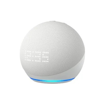 Amazon Echo Dot 5 Glacier White with Clock