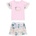 Guess Розова тениска и многоцветна пола за бебе момиче Guess