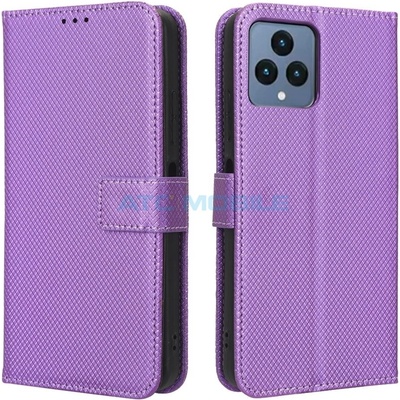 Pouzdro Shield4U T Phone 5G 2023 Diamond Texture otevírací fialové