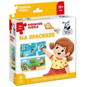 Kapitan Nauka Captain Science First puzzle on a walk 14 puzzles + book KS1020