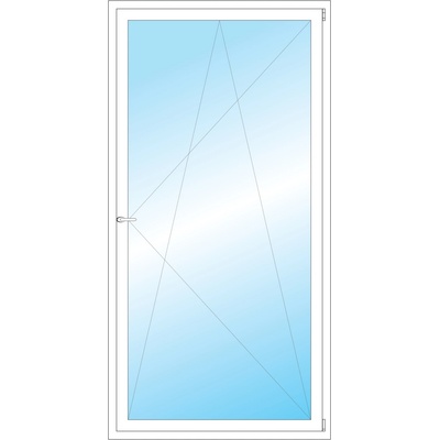 OKNA HNED Plastové okno 109x215 cm bílé otevíravé a sklopné pravé
