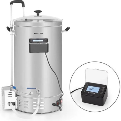 Klarstein Brauheld Pro, малцов котел, 2500 W, 35 l, 30 - 100 ° C, циркулационна помпа, неръждаема стомана (BRD3-Brauheld-Pro35) (BRD3-Brauheld-Pro35)