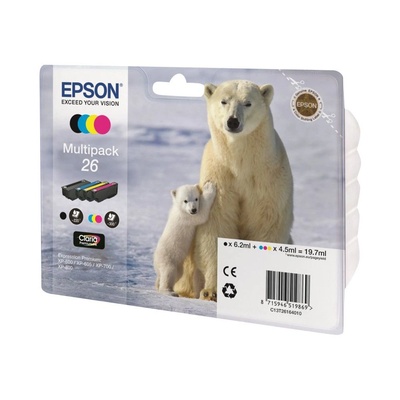Epson T2616 Multipack 4-цветен (26) мастилен патрон Claria Premium (C13T26164010)