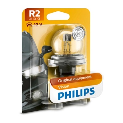 Philips Крушка, фар за дълги светлини philips r2, 12v, 45/40w, 1 бр