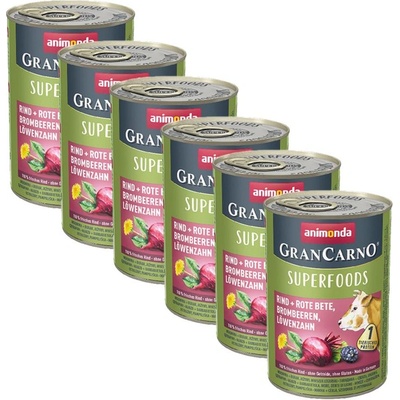 Animonda GranCarno Superfoods - говеждо + червено цвекло 6 x 400г