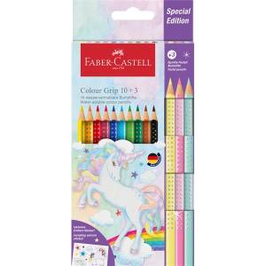 Faber-Castell Grip 2100 Еднорог 10+3 триъгълни цветни молива FC201542 (FC201542)