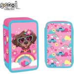 S-Cool Несесер с 3 ципа scool little puppy, празен