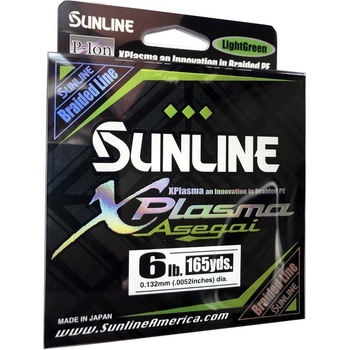 Sunline šnúra XPlasma Asegai 150m 0,132mm 2,7kg LGR
