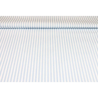 MADE IN ITALY Bavlnená látka modré pruhy Modrá Šírka 140 cm