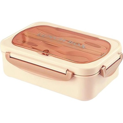 Verk 07270 Svačinový box s příborem 1000 ml růžový