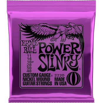 Ernie Ball 2220 Power Slinky, Струни за електрическа китара 11-48 (Power Slinky 11-48)