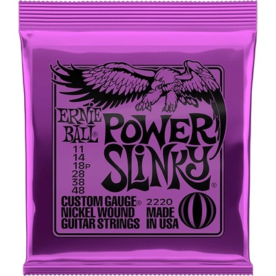Ernie Ball 2220 Power Slinky, Струни за електрическа китара 11-48 (Power Slinky 11-48)