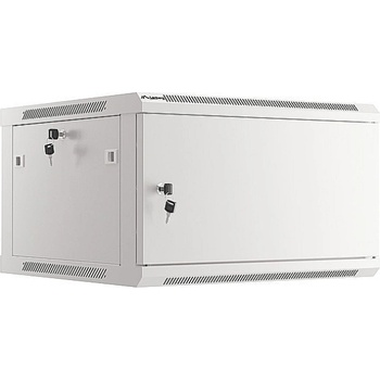 Lanberg rack cabinet 19" wall-mount 6U/600x600 for self-assembly with metal door grey (flat pack) (WF01-6606-00S)