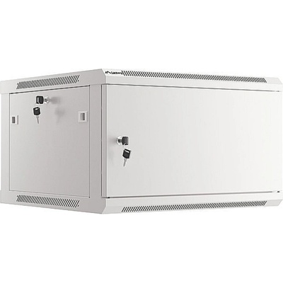 Lanberg rack cabinet 19" wall-mount 6U/600x600 for self-assembly with metal door grey (flat pack) (WF01-6606-00S)