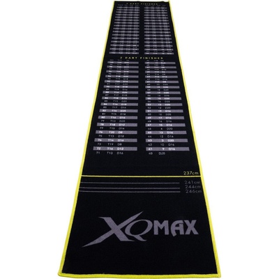 Koberec pred terč XQ Max čierno-žltý 285 x 60 cm s hranicou hodov