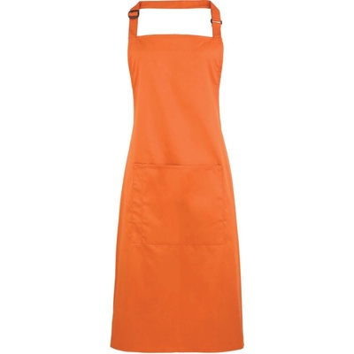Premier Zástěra Colours PR 154 s laclem a kapsou na břiše COT-390154m1899 Cihlová