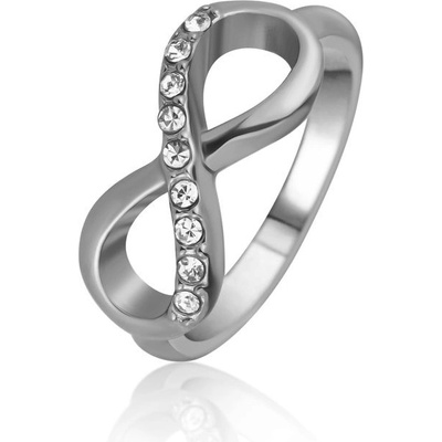 JVD Dámský ocelový prsten se zirkony SSSR0013XG100