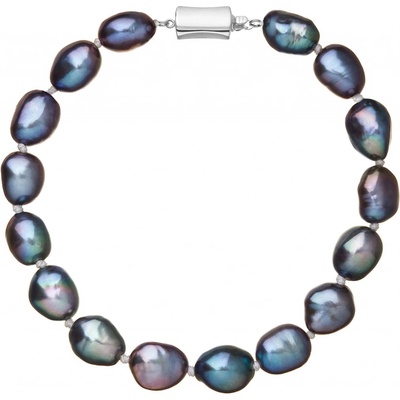 Pavona perlový náramek z říčních perel se zapínáním z bílého 14 karátového zlata 823011.3/9267B peacock