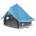 vidaXL Палатка типи с покрив Синьо 250 x 250 cm Полиестер и стомана (42028720)