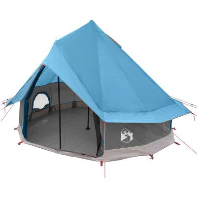 vidaXL Палатка типи с покрив Синьо 250 x 250 cm Полиестер и стомана (42028720)