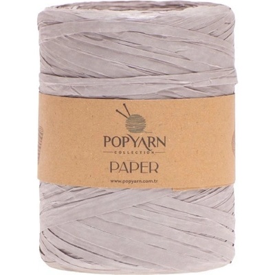 POPYARN Papírová příze Paper B514 - šedá, 250g 360m