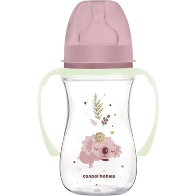 Canpol Babies Antikoliková fľaša EasyStart sleepy koala ružová 240 ml