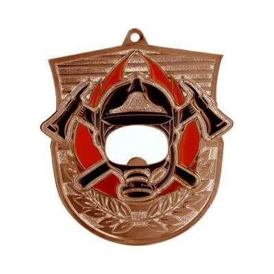 MD8050/B Medaila hasič 79x75 mm hr.2,5 mm bronz 7,9x7,5x0,25 cm