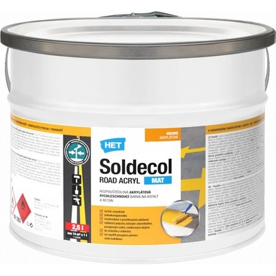 Het Soldecol Road Acryl M 2,5L bílá