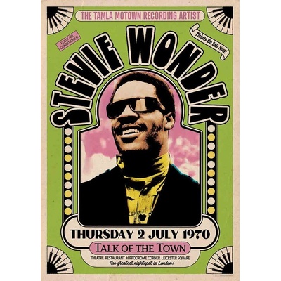 Plagát, Obraz - Stevie Wonder - Talk of The Town 1970, 59.4 × 84.1 cm