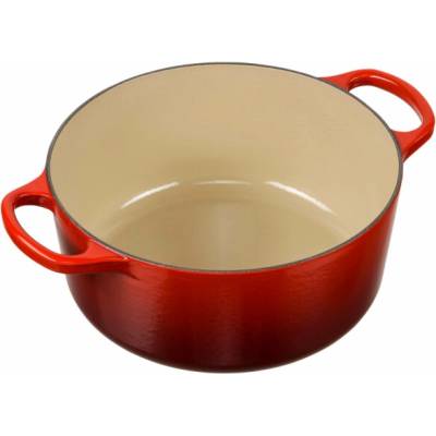 Le Creuset Signature zapék.hrnec kulaty 24 cm tresnove cervená