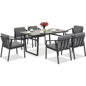 Garden Point Трапезен комплект Cento за 6 души Garden Point антрацит (GAP1070)