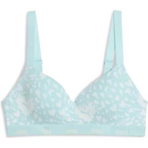 PUMA Printed Padded bikini top - Blue (Mint)