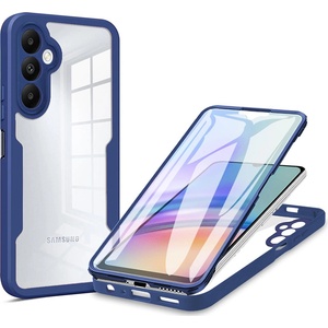 Techsuit Калъф за Samsung Galaxy Galaxy A15 4G / A15 5G + калъф - ColorVerse 360 Series - син